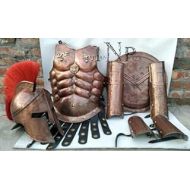 할로윈 용품Generic GlobalMart GREAT King Leonidas Medieval 300 Spartan Helmet, Shield, Arm & Leg Guard Muscle Halloween Costume