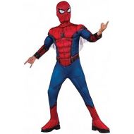 할로윈 용품Generic Spiderman Far From Home Deluxe Muscle Chest Costume, Premium Holographic Mask & Gloves, Boys Cosplay Halloween Costumes