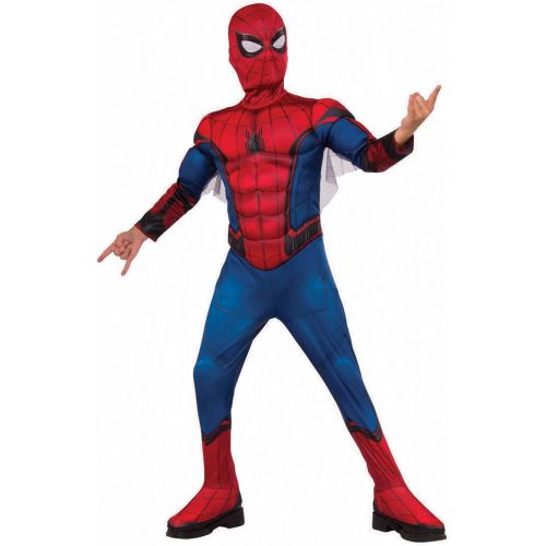 제네릭 할로윈 용품Generic Spiderman Far From Home Deluxe Muscle Chest Costume, Premium Holographic Mask & Gloves, Boys Cosplay Halloween Costumes