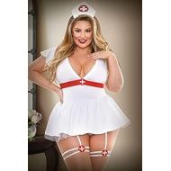 Generic Plus Size Womens Bedside Nurse White Dress Halloween Adult Costume