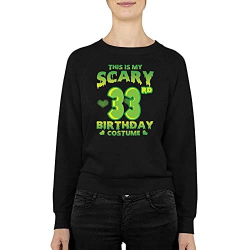 제네릭 할로윈 용품Generic Funny E8b THIS IS MY SCARY RD BIRTHDAY COSTUME Present For Birthday,Anniversary,Halloween S Black Crewneck Pullover Sweatshirt