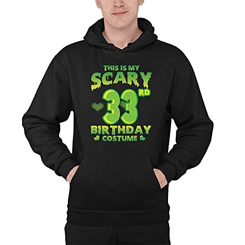 제네릭 할로윈 용품Generic Funny E8b THIS IS MY SCARY RD BIRTHDAY COSTUME Present For Birthday,Anniversary,Halloween S Black Pullover Hoodie Sweatshirt