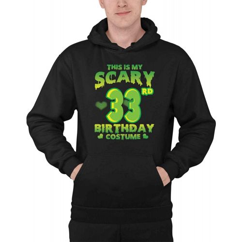 제네릭 할로윈 용품Generic Funny E8b THIS IS MY SCARY RD BIRTHDAY COSTUME Present For Birthday,Anniversary,Halloween S Black Pullover Hoodie Sweatshirt