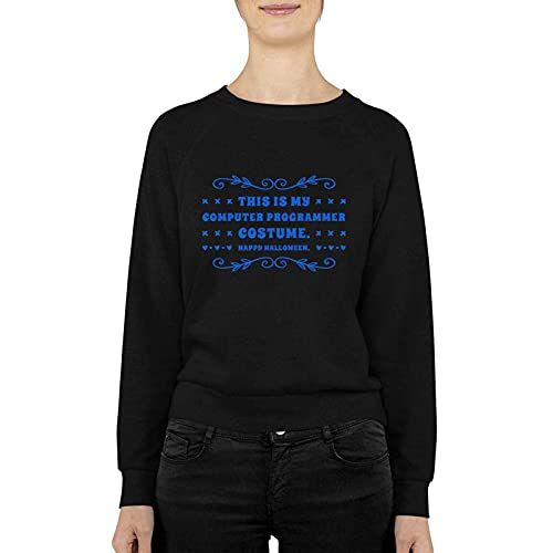 제네릭 할로윈 용품Generic Funny g x x x This Is My x x x Computer Programmer Costume v v Happy Halloween Reo Present For Birthday,Anniversary,Veterans Day s Black Crewneck Pullover Sweatshirt