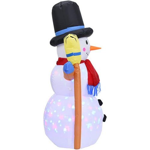 제네릭 할로윈 용품Generic 4/5/6 Ft Christmas Inflatables, Winter Santa Snowman Outside Decorations Clearance for Halloween, Thanksgiving, Outdoor Decor (Broom Snowman)