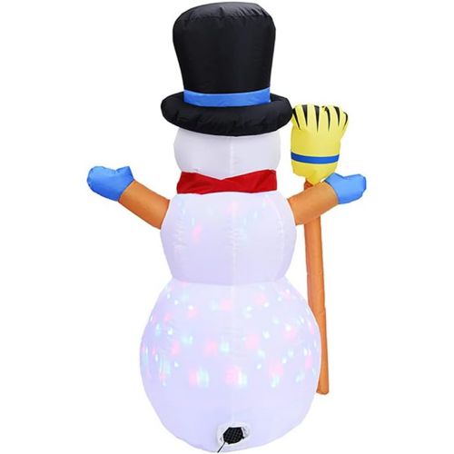 제네릭 할로윈 용품Generic 4/5/6 Ft Christmas Inflatables, Winter Santa Snowman Outside Decorations Clearance for Halloween, Thanksgiving, Outdoor Decor (Broom Snowman)