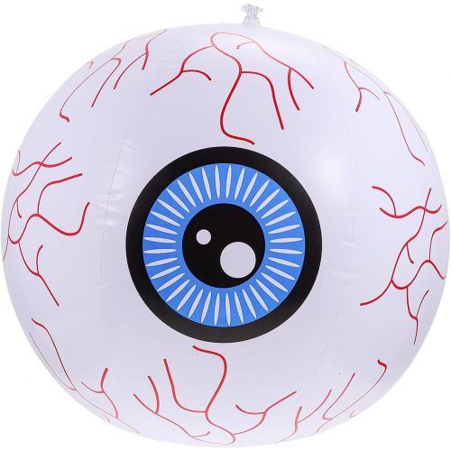 제네릭 할로윈 용품generic 1 Set Halloween Inflatable Eyeball Inflatable LED Light Up Eyeball LED Blow Up Lighted Decor for Halloween Outdoor Yard Lawn Decoration 16 Inch White