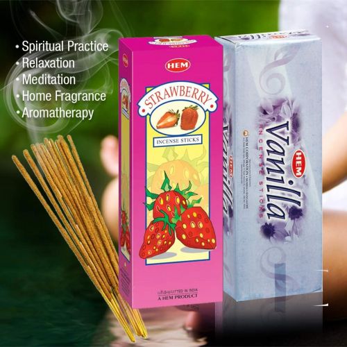 제네릭 인센스스틱 Generic Hem Strawberry & Vanilla Incense Sticks Pair, 240 Sticks Total