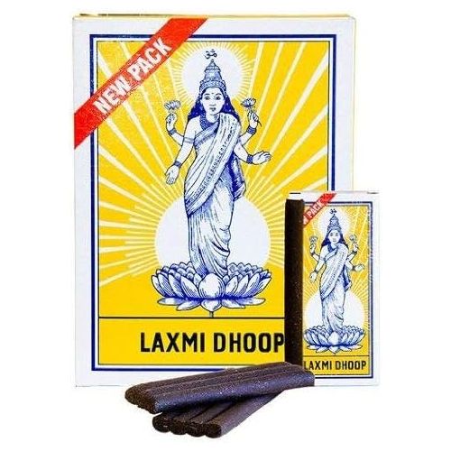 제네릭 인센스스틱 Generic Indian Fancy Large Laxmi Dhoop-12 Packs (Pack of 8 Sticks ) for Puja, 12 x 8 = 96 Sticks, Pooja, Diwali, Ancient Vedic Rituals, Free Incense Holder