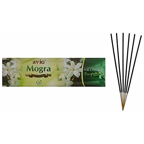 제네릭 인센스스틱 Generic AVIG Incense Stick - Set of 12 Packets of 3 Assorted Scent- Rose Sandalwood Jasmine (Mogra) - 4 Packets of Each Fragrance - Handmade Incense Stick with Natural and Herbal Ingredien