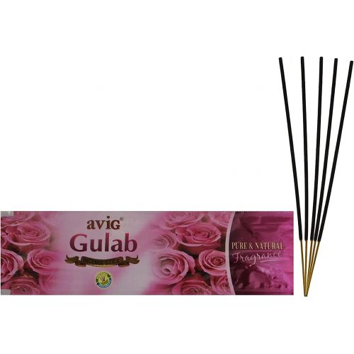 제네릭 인센스스틱 Generic AVIG Incense Stick - Set of 12 Packets of 3 Assorted Scent- Rose Sandalwood Jasmine (Mogra) - 4 Packets of Each Fragrance - Handmade Incense Stick with Natural and Herbal Ingredien