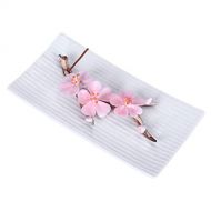 인센스스틱 Generic Ceramic Incense Tray Flower Incense Tray Incense Stick Holder Decorative Incense Burner for Meditation Yoga (Pink)