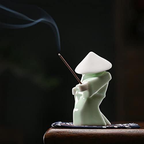 제네릭 인센스스틱 Generic Samurai Knight Incense Stick Holder Collectible Aroma Scent Burner Sculpture Craftwork Figurine Home Fragrance Tabletop Decor Collectible - Cyan