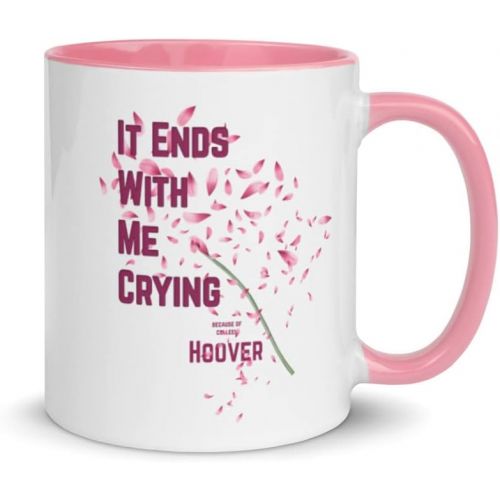 제네릭 Generic It Ends With Me Crying, Colleen Hoover, It Ends With Us, Booktok, Verity, Ugly Love, Reader mug, gift for readers, Accent Coffee Mug, 11oz