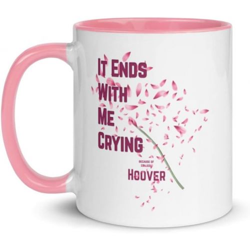 제네릭 Generic It Ends With Me Crying, Colleen Hoover, It Ends With Us, Booktok, Verity, Ugly Love, Reader mug, gift for readers, Accent Coffee Mug, 11oz