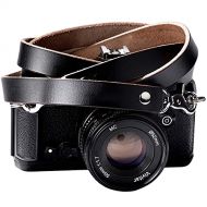 Generic Xaperture Quick Release Genuine Buff Leather Neck Strap for SLR/DSLR and mirrorless Cameras - Universal, Sturdy and Durable