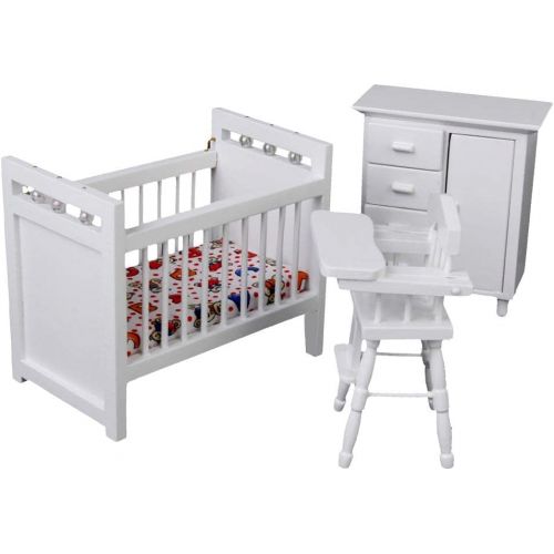 제네릭 Generic Doll Furniture Set Baby Bedroom Model Well-Made Dollhouse Set DIY Dollhouse Kits