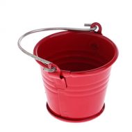 Generic 1:12 Scale Dollhouse Miniature Kitchen Garden Water Bucket Pail Accessory - Red