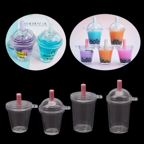 제네릭 Generic suoryisrty 10Pc Coffee Cup Dollhouse Miniature Handmade Food Supply Keychain Jewelry Making