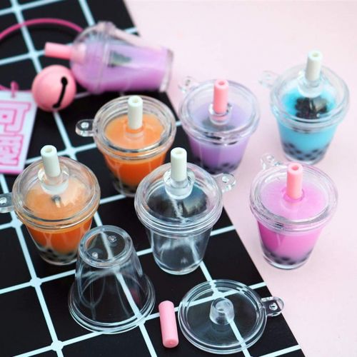 제네릭 Generic suoryisrty 10Pc Coffee Cup Dollhouse Miniature Handmade Food Supply Keychain Jewelry Making