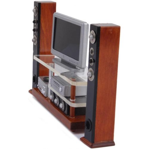 제네릭 Generic menolana 1:12 Dollhouse Miniature Furniture TV DVD Surround Sound Set