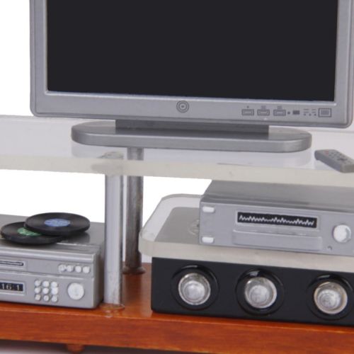 제네릭 Generic menolana 1:12 Dollhouse Miniature Furniture TV DVD Surround Sound Set