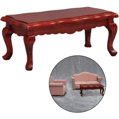 제네릭 Generic 1:12 Doll House Furniture Miniature Tea Table Coffee Table Ornament - Style 2