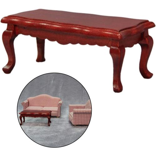 제네릭 Generic 1:12 Doll House Furniture Miniature Tea Table Coffee Table Ornament - Style 2