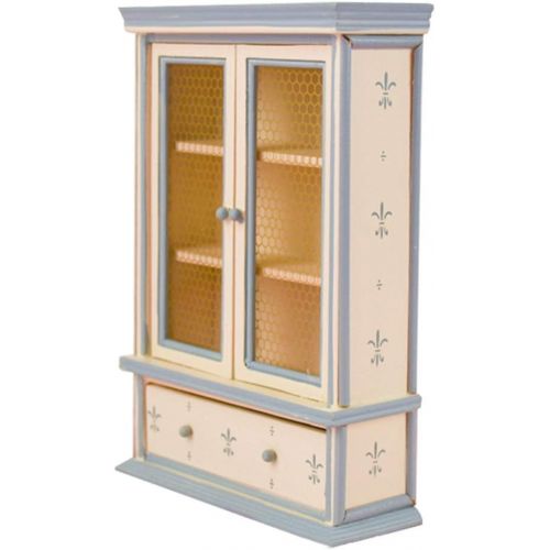 제네릭 Generic 2 Pieces 1/12 Dolls House Miniatures Furniture Wooden Cabinet DIY Ornaments