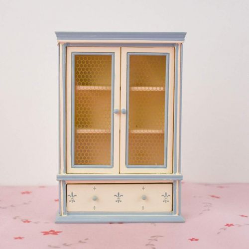 제네릭 Generic 2 Pieces 1/12 Dolls House Miniatures Furniture Wooden Cabinet DIY Ornaments
