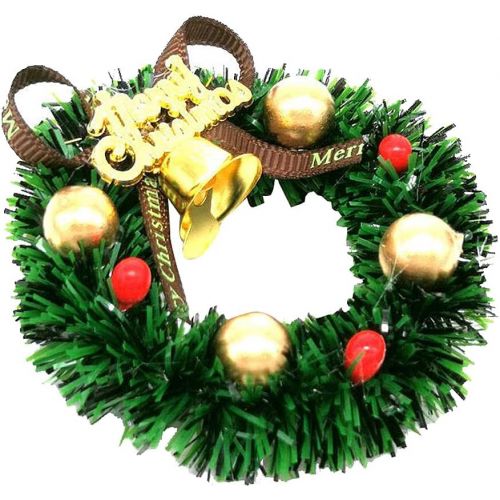 제네릭 Generic 1:12 Scale Dolls House Miniature Christmas Wreath Decorated Handmade Garland