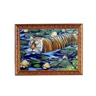 Generic Fine 1/12 Scale Miniature Picture Luxurious Tiger for Dollhouse