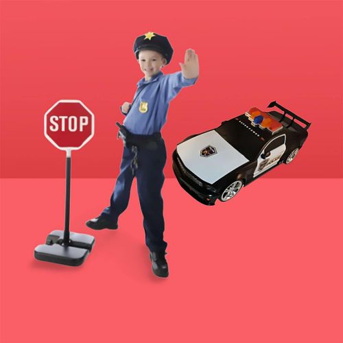 제네릭 Generic Police Toy Car for Boys Remote Control Battery Operated with Lights & Sirens Racing Hobby, R/C Model Sport Vehicle for Girls Teens and Adults for 6 Year Old and Up - 1/14 Scale RC