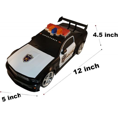 제네릭 Generic Police Toy Car for Boys Remote Control Battery Operated with Lights & Sirens Racing Hobby, R/C Model Sport Vehicle for Girls Teens and Adults for 6 Year Old and Up - 1/14 Scale RC