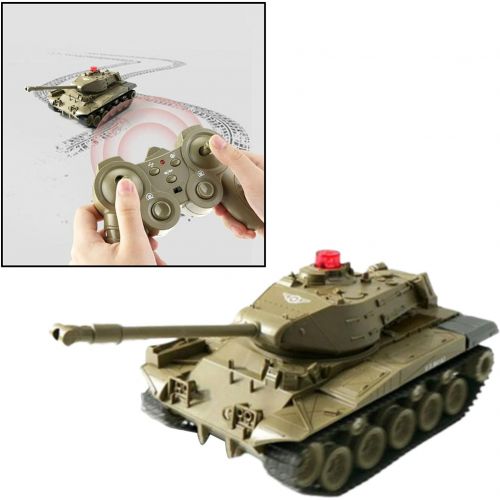 제네릭 Generic Remote Control Fighting Tanks Set, Realistic Sounds and Lights, Set of RC Radio Control Gaming Battle War Tanks, Great Gift Toy for Kids - Green