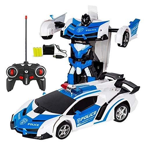 제네릭 Generic Brands RC Car Toys Remote Control Transformation Robots Toy Deformation Toys RC Sports Vehicle Model for Kids Children Birthday Gift