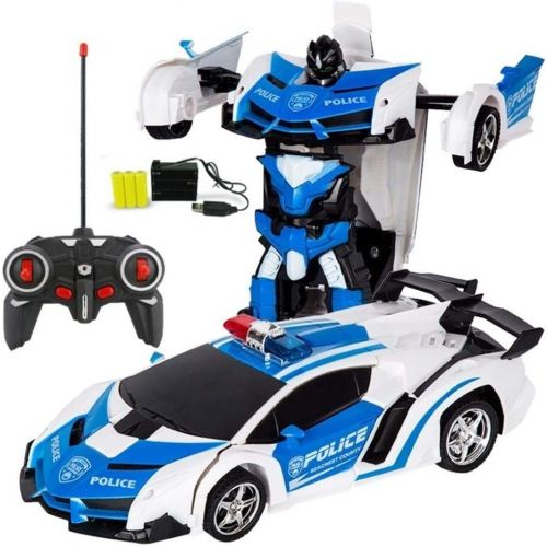 제네릭 Generic Brands RC Car Toys Remote Control Transformation Robots Toy Deformation Toys RC Sports Vehicle Model for Kids Children Birthday Gift