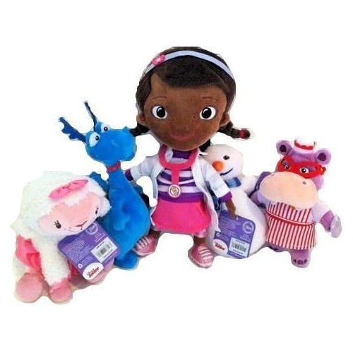 제네릭 Generic DOC McSTUFFINS Set 5 STUFFY LAMBIE CHILLY HALLIE Plush DISNEY JR figure dolls