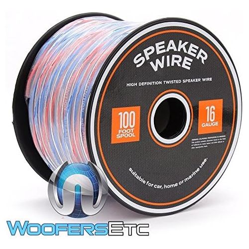 제네릭 Generic 100 Foot Spool True 16 Gauge High Definition Twisted Speaker Wire