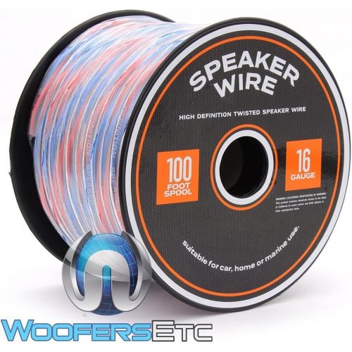 제네릭 Generic 100 Foot Spool True 16 Gauge High Definition Twisted Speaker Wire