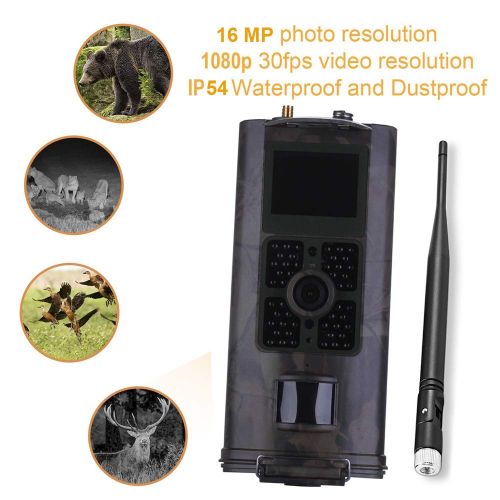 제네릭 Generic Full HD 16MP 1080P Wildlife Hunting Trail Camera Video Infrared Night Vision 3G MMS GPRS Animal Scouting Game Device