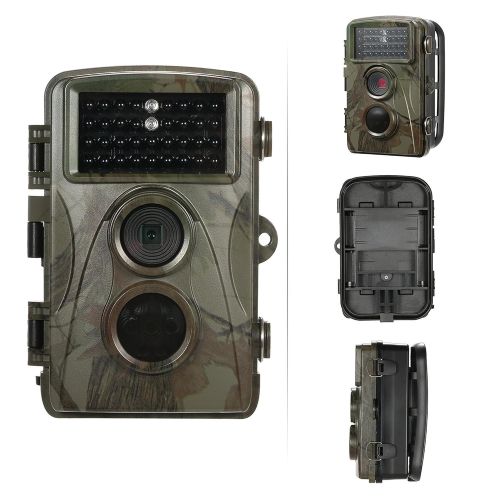 제네릭 Generic 12MP 720P Hunting Camera Waterproof Wild Trail Camera Infrared Night Vision Camera Animal Observation Recorder with Mount&Cable
