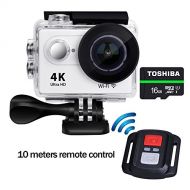 Generic Waterproof Camera Action Camera Sport Camera Action Cam 1080P 12MP Wi-Fi 2.0 LCD Screen Full HD 170 Degree Ultra Wide-Angle Lens With 1050mAh Geneic Batteries With Remote Control(S