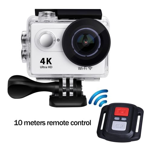 제네릭 Generic Waterproof Camera Action Camera Sport Camera Action Cam 1080P 12MP Wi-Fi 2.0 LCD Screen Full HD 170 Degree Ultra Wide-Angle Lens With 1050mAh Geneic Batteries With Remote Control(S