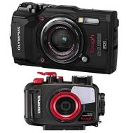 Generic Olympus TG-5 Waterproof Camera with 3-Inch LCD Black Bundle with Olympus Underwater Housing PT-058 for The Olympus TG5 Digital Camera