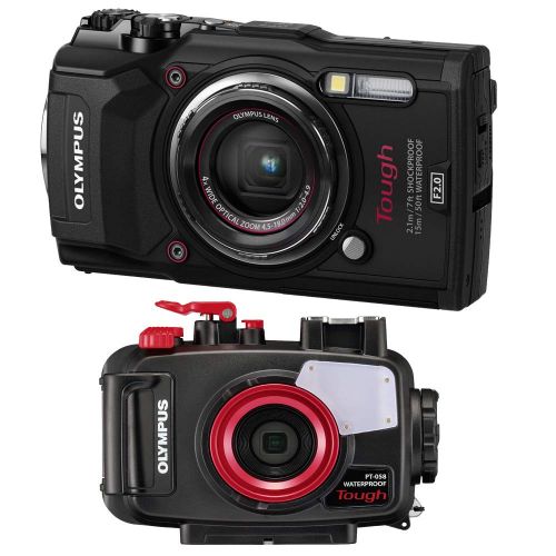 제네릭 Generic Olympus TG-5 Waterproof Camera with 3-Inch LCD Black Bundle with Olympus Underwater Housing PT-058 for The Olympus TG5 Digital Camera
