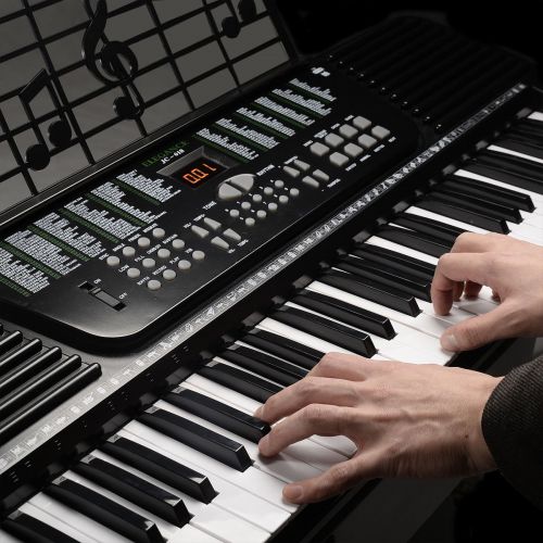 제네릭 Generic NV_1008001266_YC-US2 Blackal Music Keyboard nic M New 61 Key Keybo Electric Piano lectr digital Electronic ano O Organ Black New 61