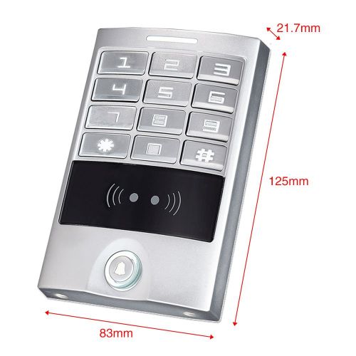 제네릭 Generic Soter Security Access Control Machine Home Entry Security Outdoor Waterproof RFID Backlit Keypad Reader Metal Panel