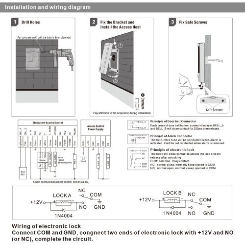 제네릭 Generic Soter Security Access Control Machine Home Entry Security Outdoor Waterproof RFID Backlit Keypad Reader Metal Panel