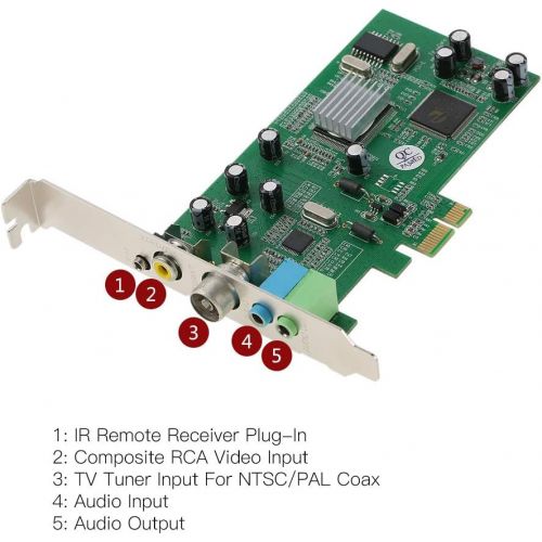제네릭 Generic PCI-E Internal TV Tuner Card MPEG Video DVR Capture Recorder PAL BG PAL I NTSC SECAM PC PCI-E Multimedia Card Remote